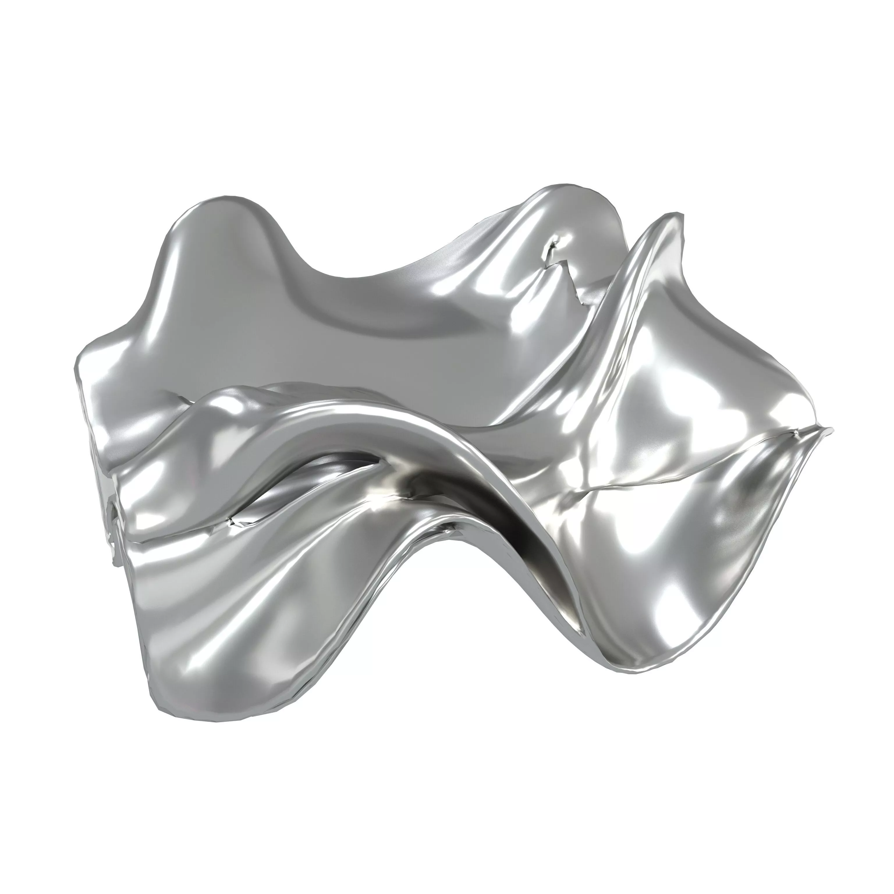 Abstract Flowing Wave Shape v1 002 Low-poly 3D model