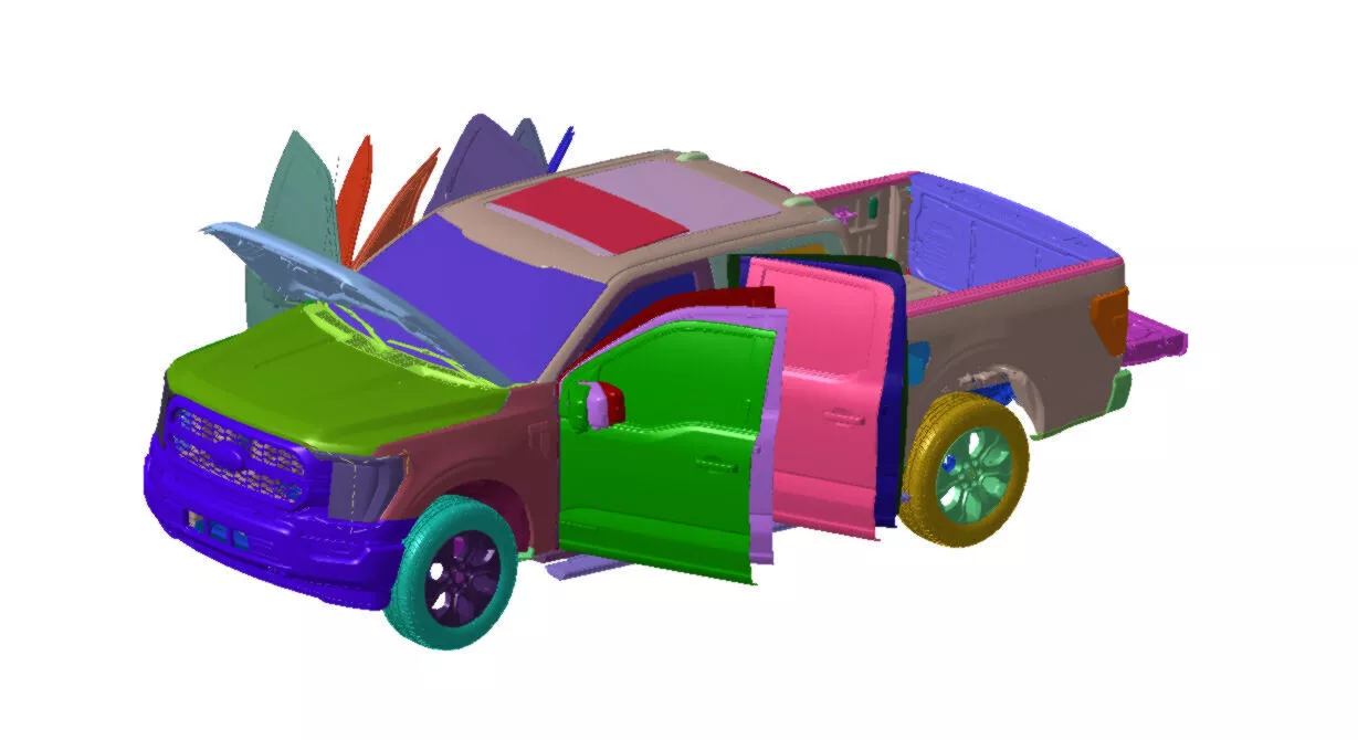 Pick-up F150 2021 Vehicle 3d scan model 3D model 3D model