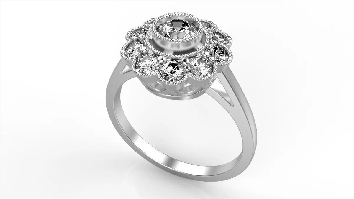 Morgan Engagement Ring 3D print model
