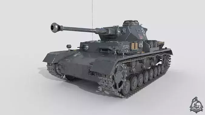 Panzer IV F2 medium tank gameready