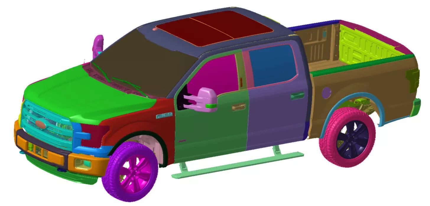 Pick-up F150 2015 Vehicle 3d scan model 3D model 3D model