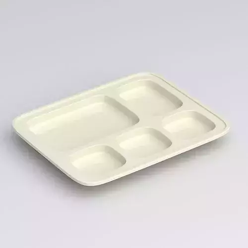 cream color plastic food tray