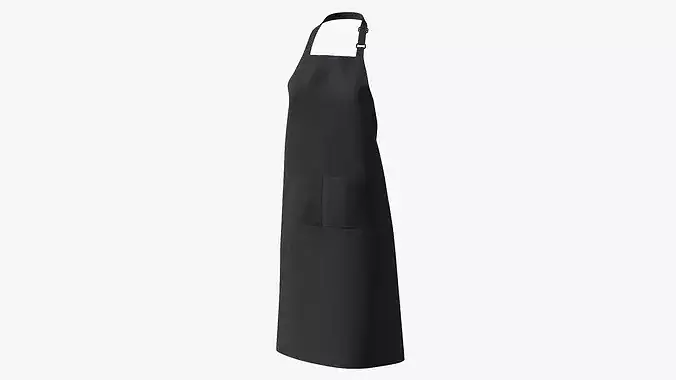 Black Cooking Apron 3D model