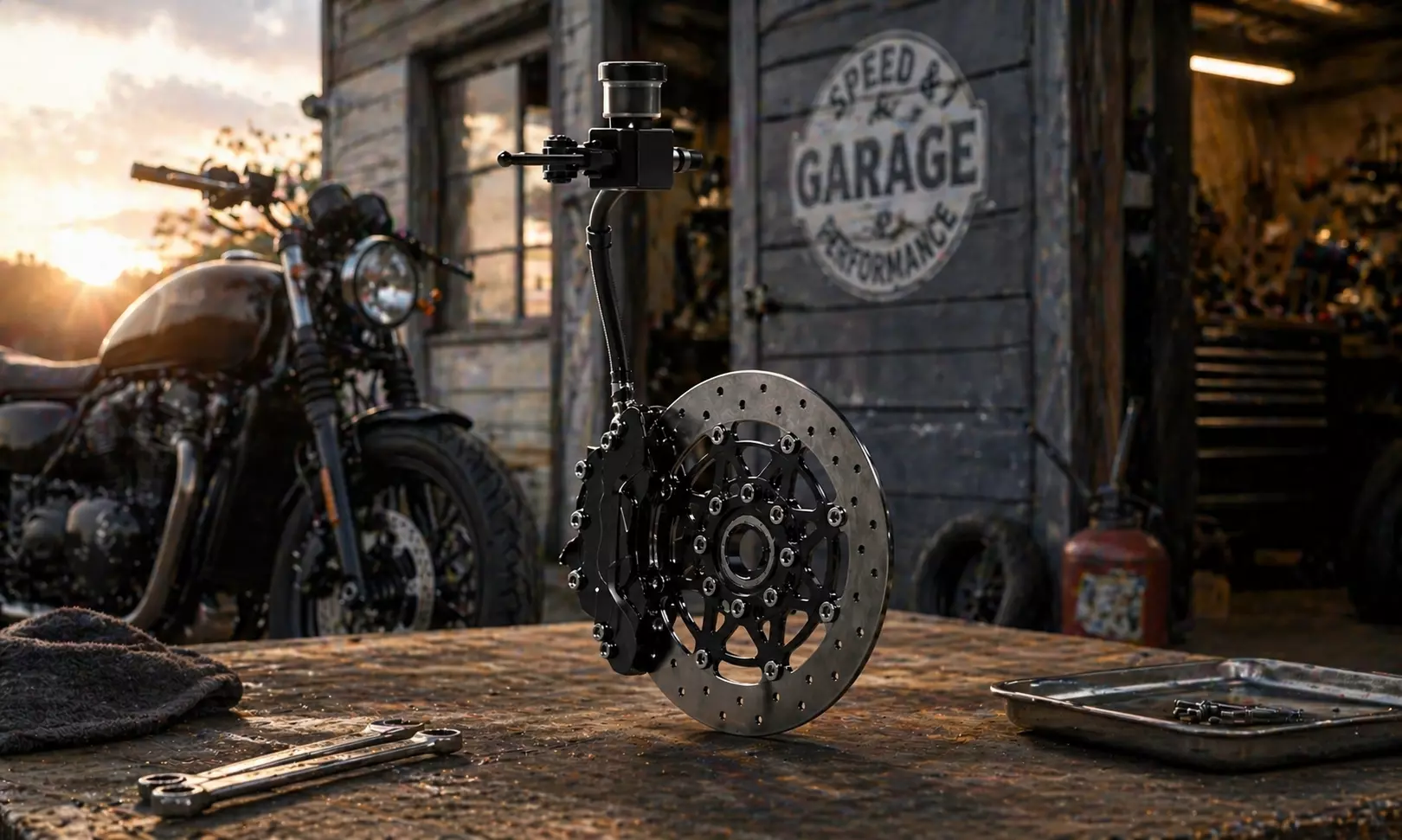 Motorcycle Brake Disc Assembly Model 3D model