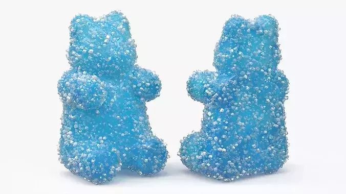 Assorted Gumdrops Sugar Coating Set Multicolor 3D model 5