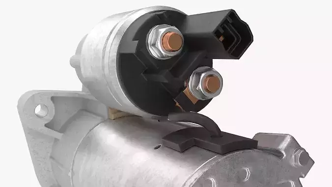 Car Ignition Starter Motor System Simplified 3D model 6