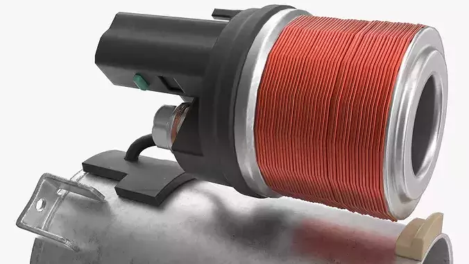 Car Ignition Starter Motor System Simplified 3D model 7
