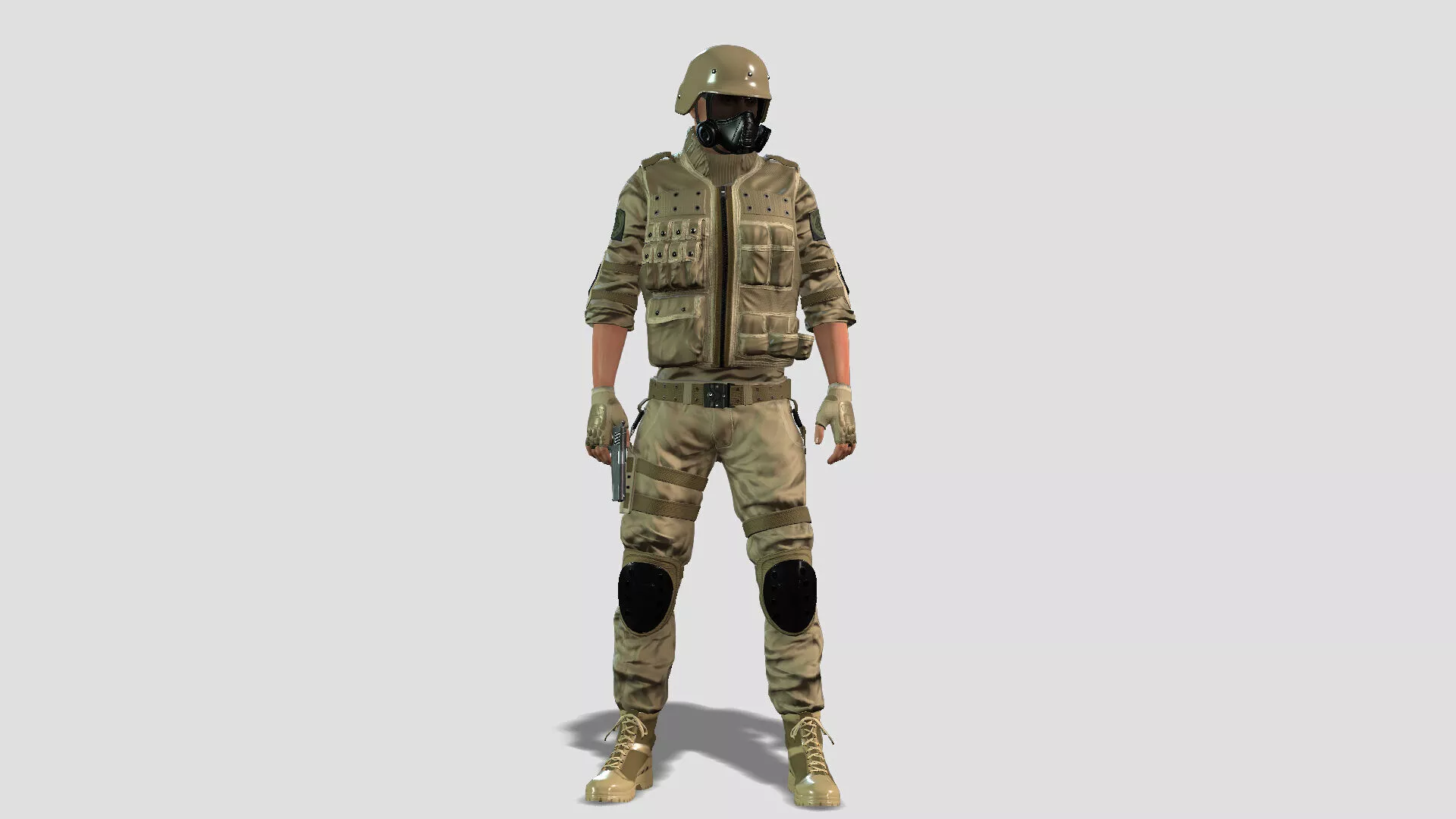 Modern Tactical Soldier 3D Model 3D model