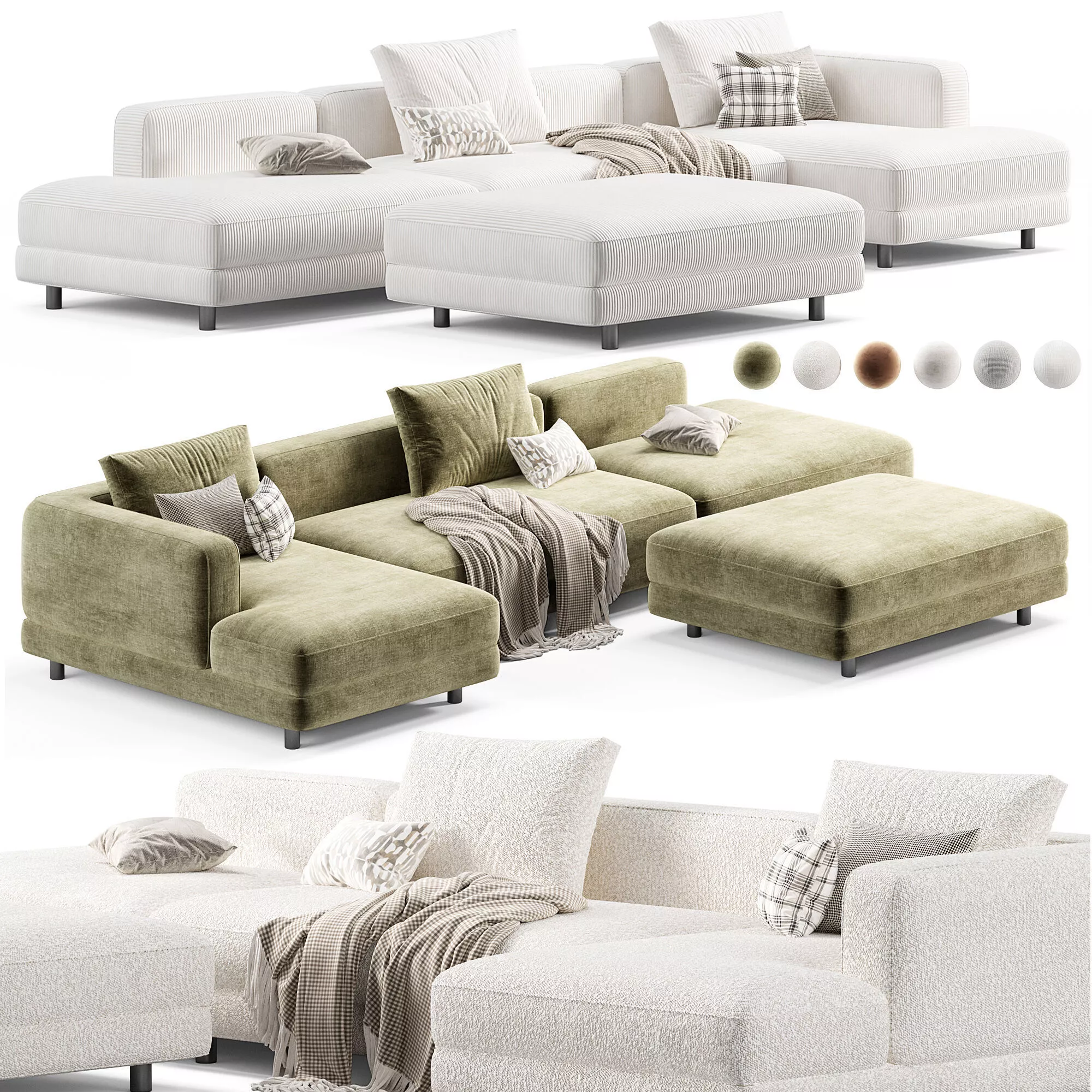 Mononova Wave Modular Sofa 3D model