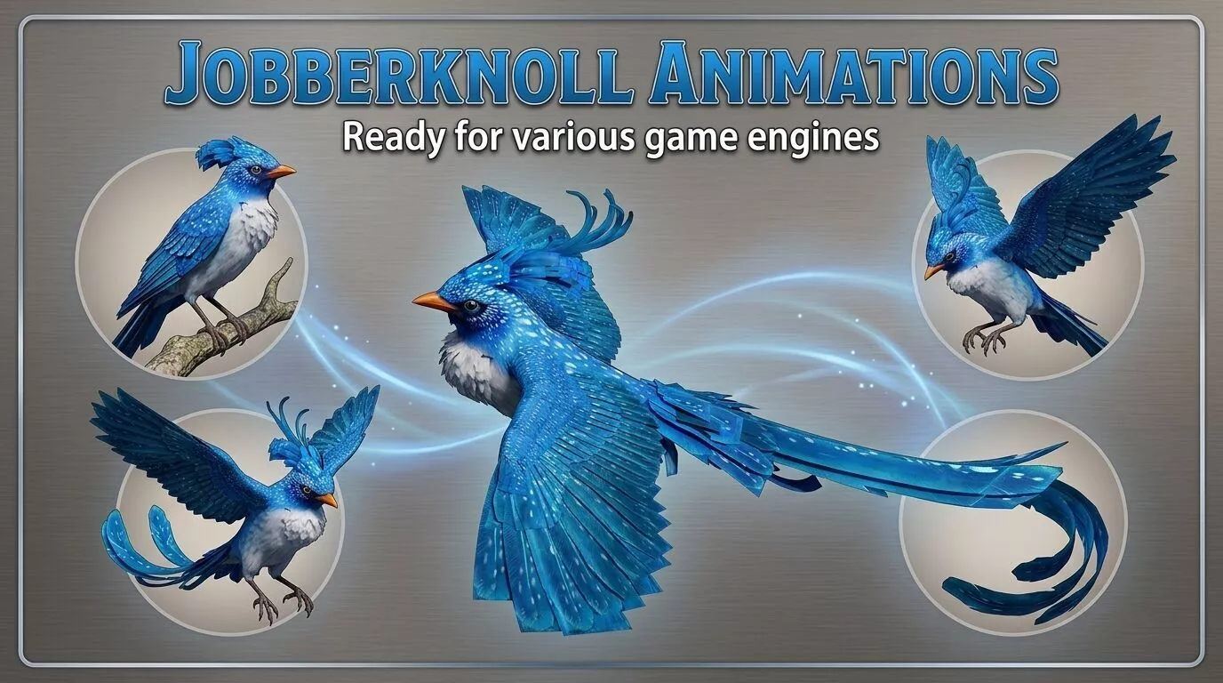 Jobber Knoll Animation High Quality Rigged Animated 3D Model Low-poly 3D model
