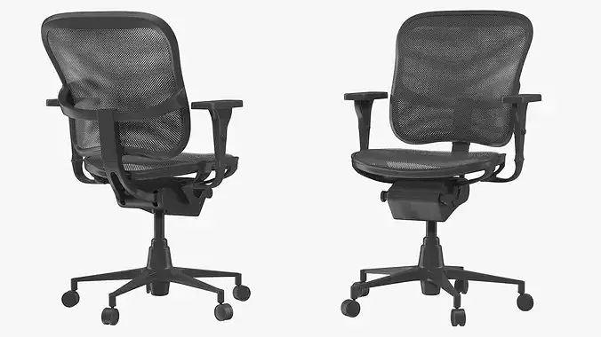 Office Desk Chair 3D model 6