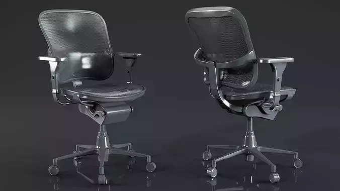 Office Desk Chair 3D model 2