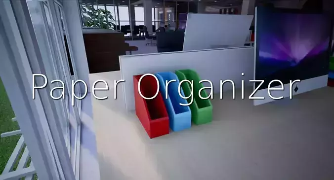 Paper Organizer SHC Quick Office LM Low-poly 3D model