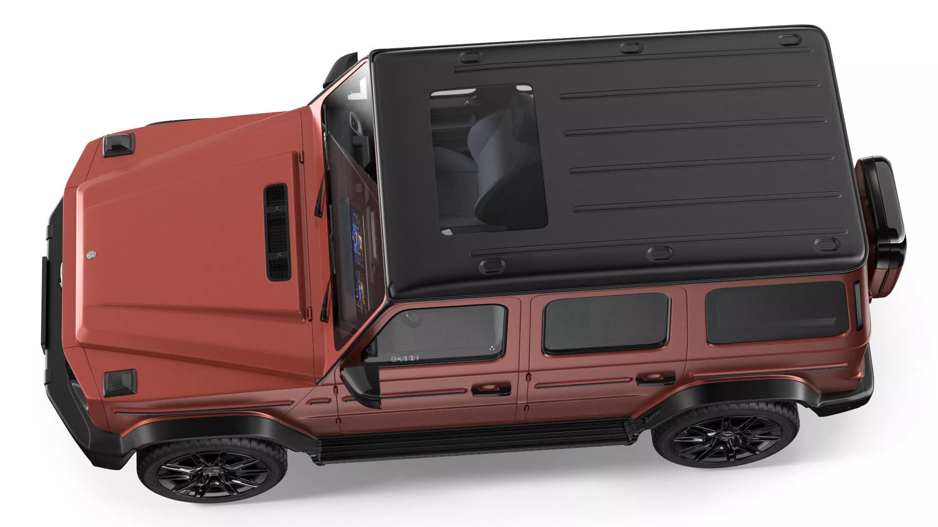 Mercedes-Benz G580 2025 Red Rigged for Maya 3D model