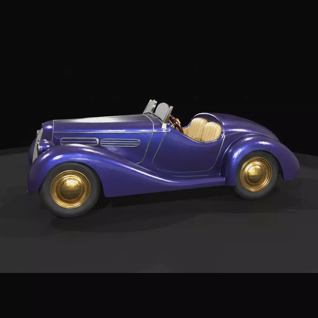 Vintage Roadster Open Top 1930s 3D print model