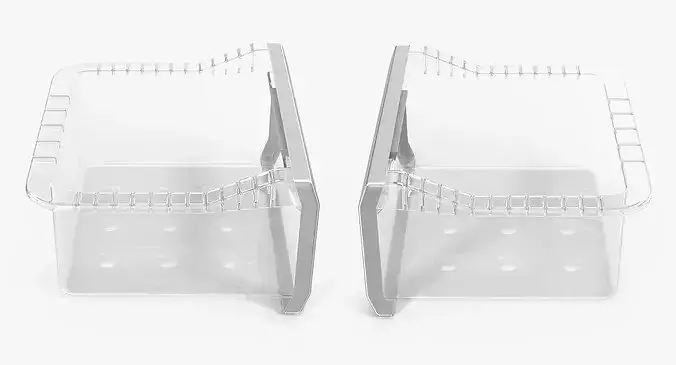 Refrigerator Glass Bin 3D model 5