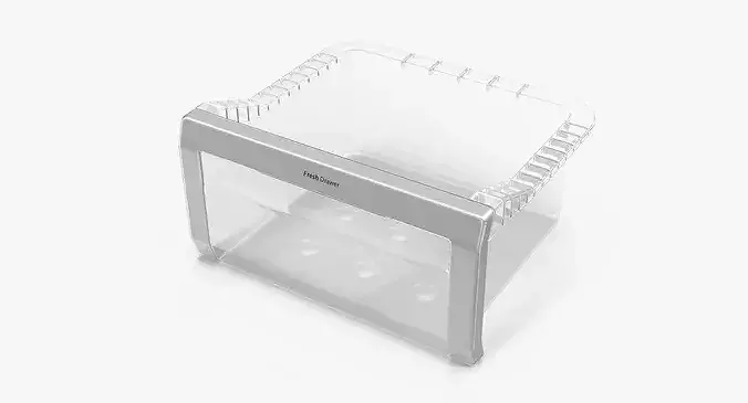 Refrigerator Glass Bin 3D model 2