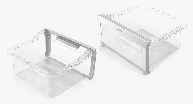 Refrigerator Glass Bin 3D model 6