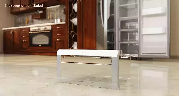 Refrigerator Glass Bin 3D model 3