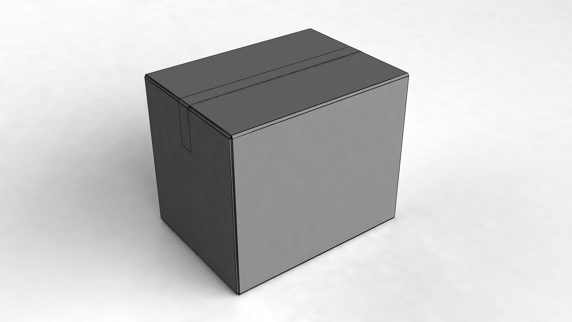 Cardboard Package Box Free low-poly 3D model_9