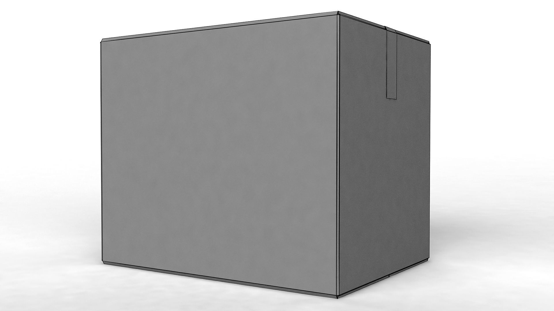 Cardboard Package Box Free low-poly 3D model_8