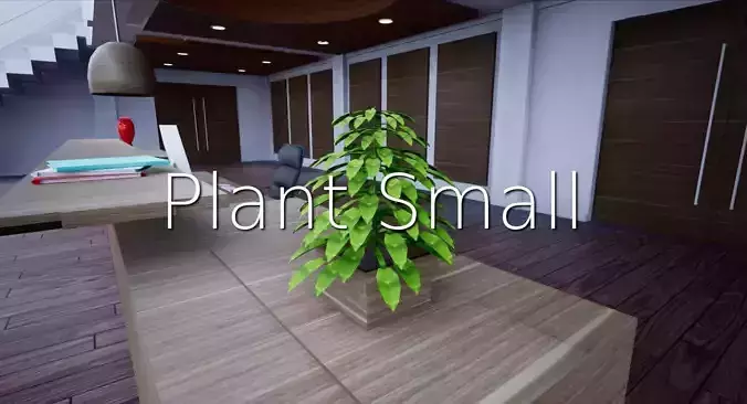 Plant Small SHC Quick Office LM Low-poly 3D model