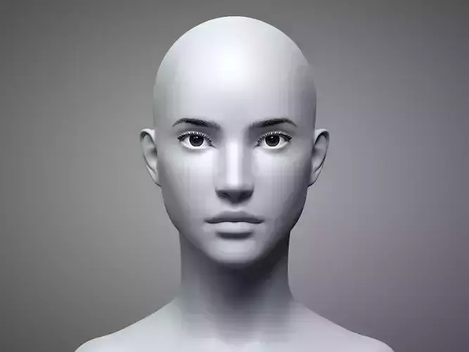 Female Head 2 3D model