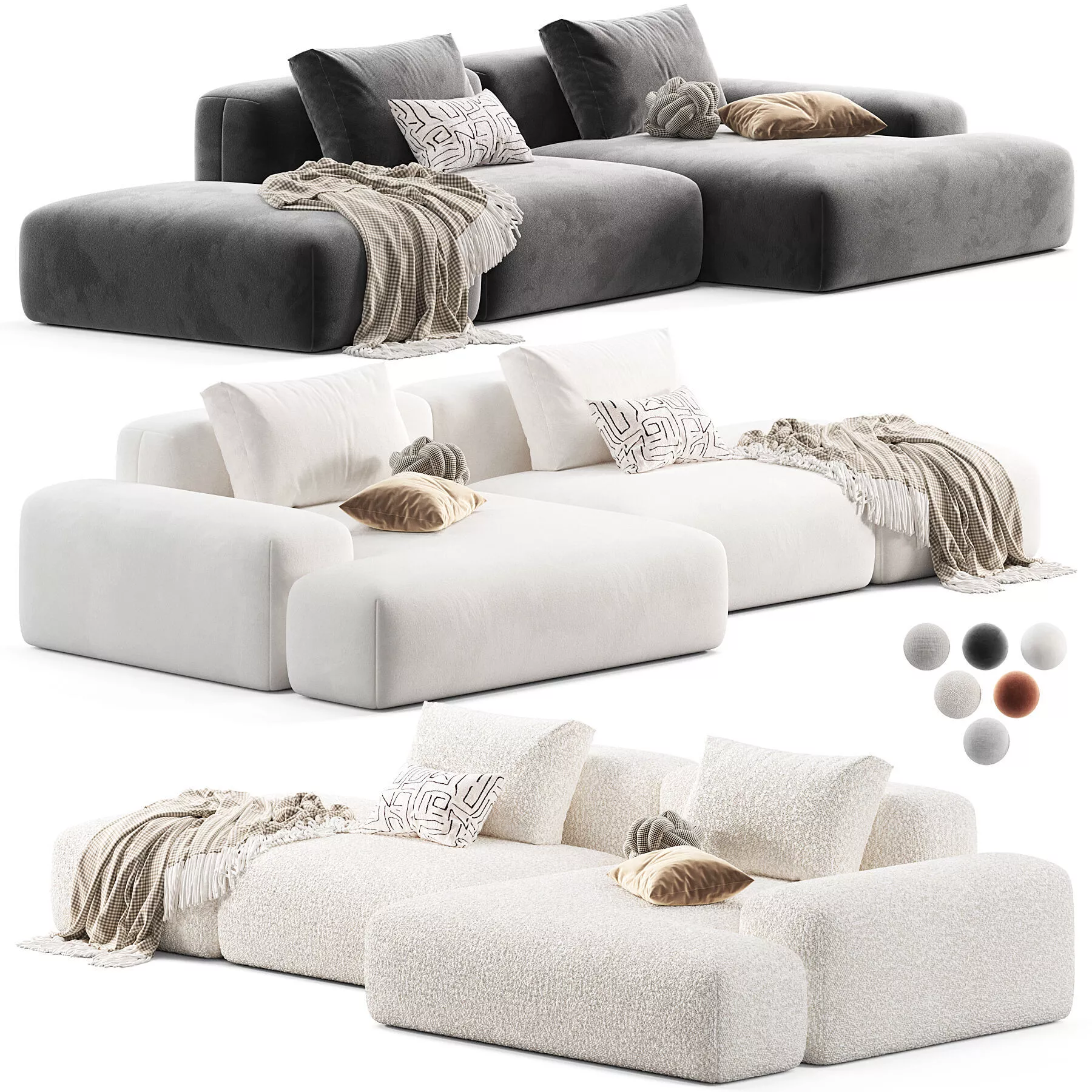 Lavsit Travis Corner Modular Sofa 3D model