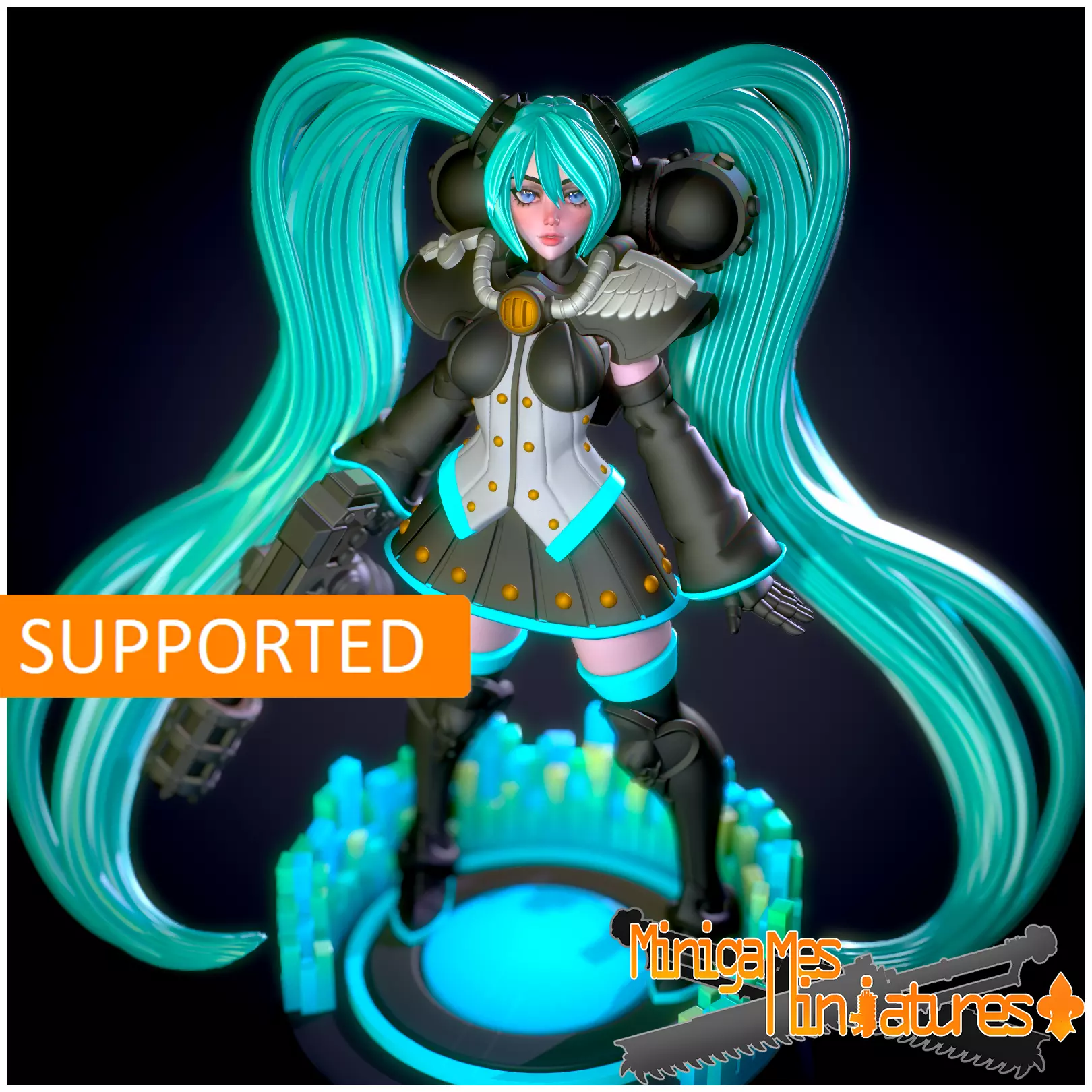Miku nun anime figurine 3D print model