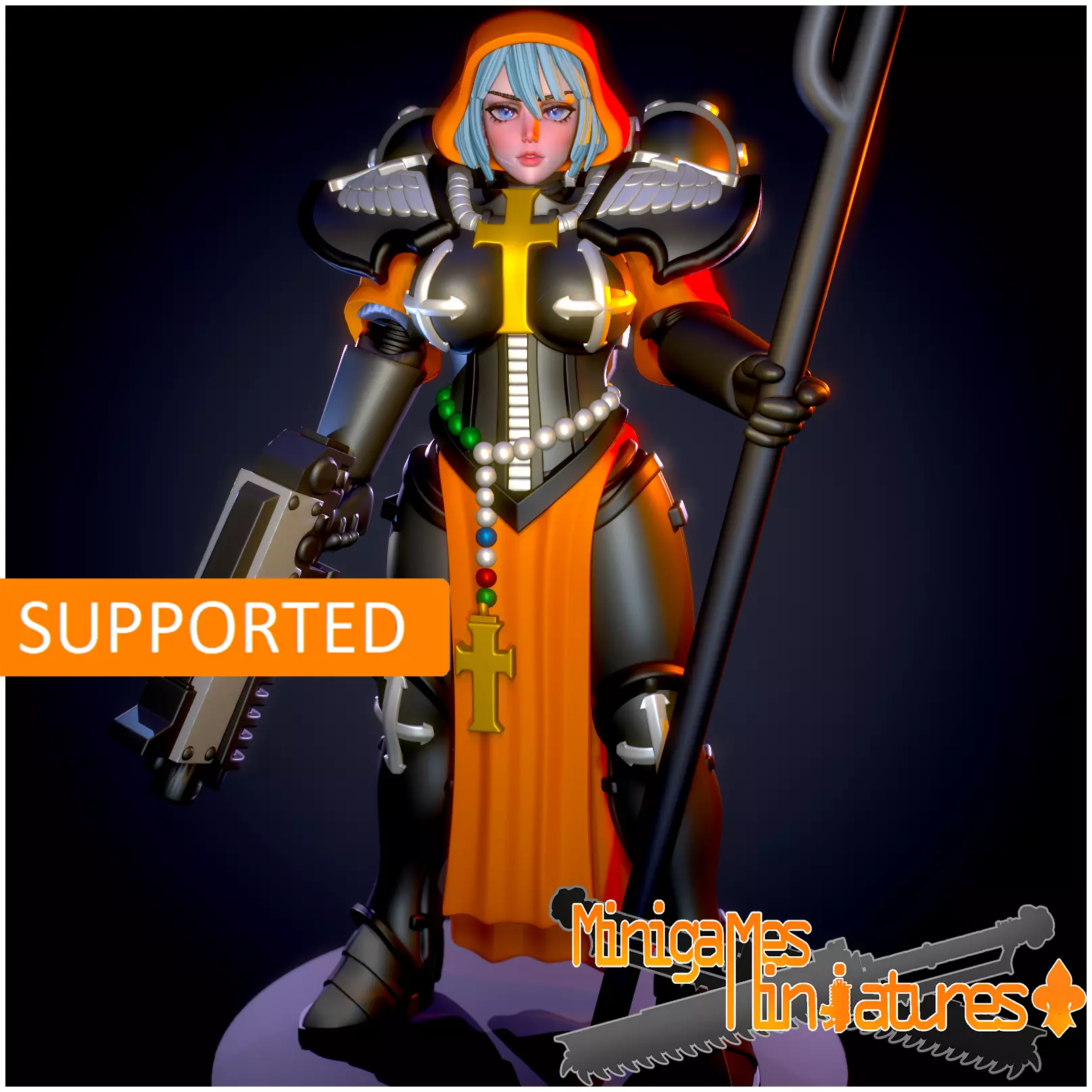 Luce nun anime figurine 3D print model