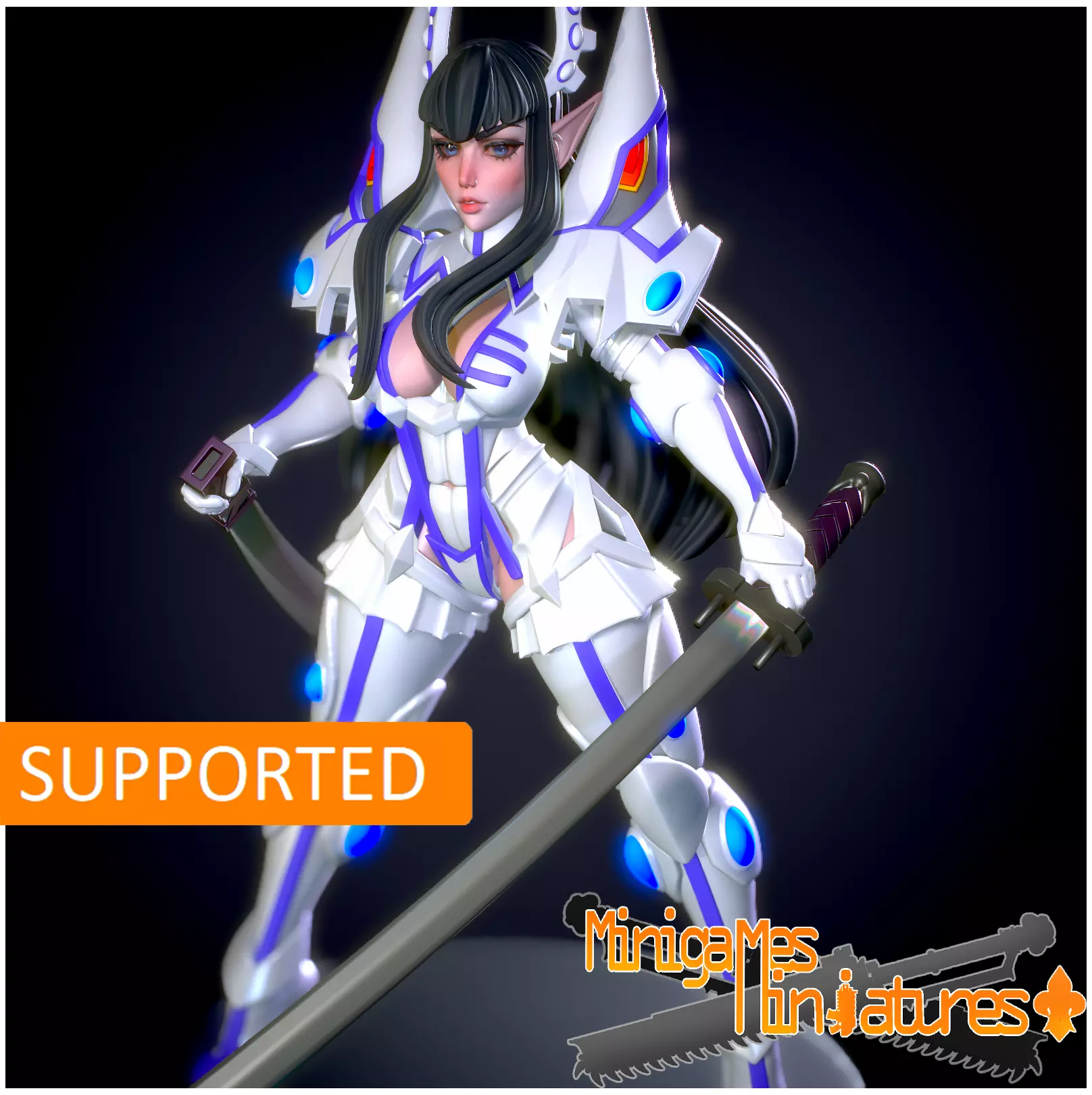 Satsuki avenger anime figurine 3D print model
