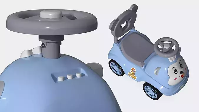 Baybee Baby Hangkai Push Ride On Car 3D model 5