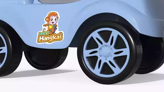 Baybee Baby Hangkai Push Ride On Car 3D model 6