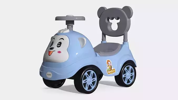 Baybee Baby Hangkai Push Ride On Car 3D model 2