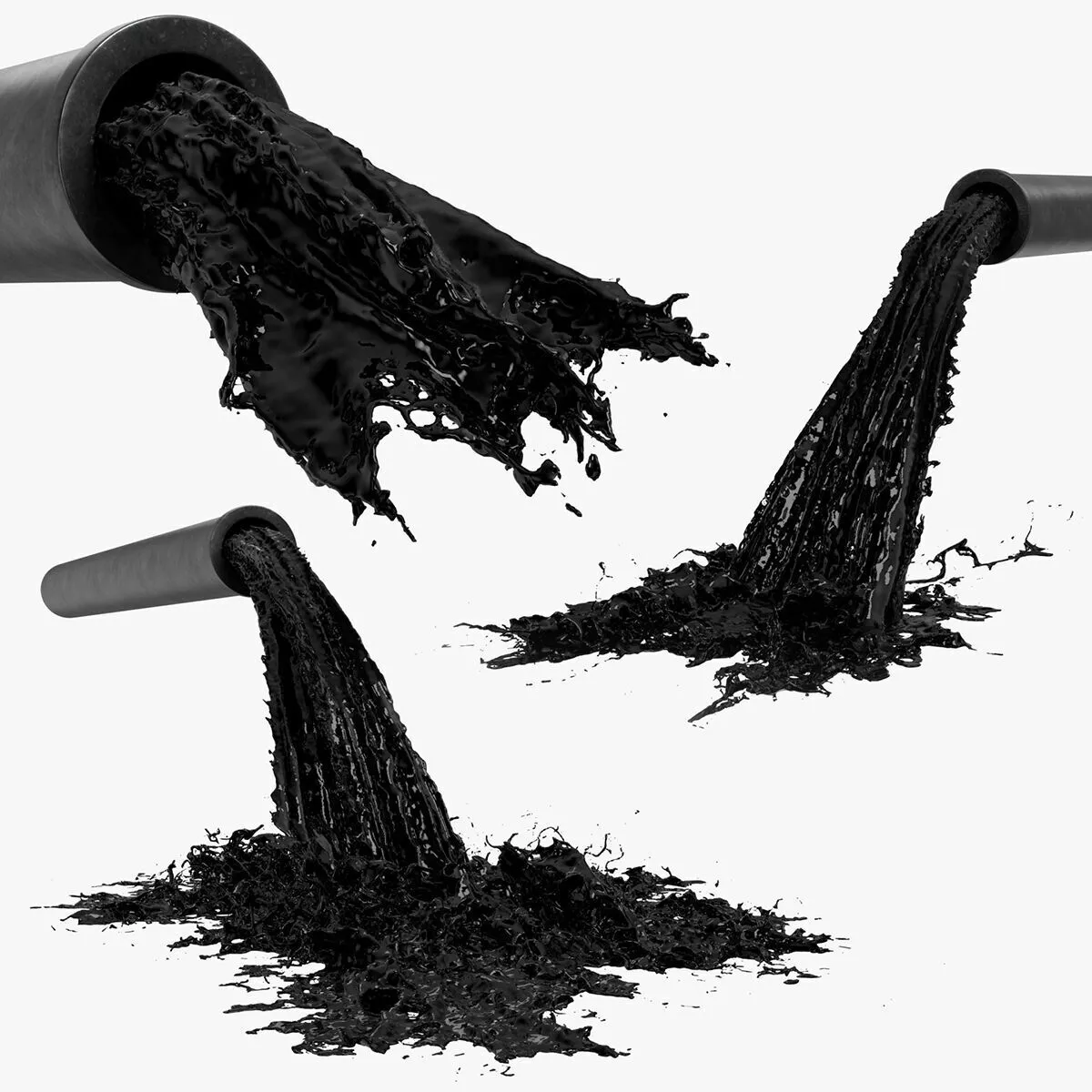 Drain Pipe Oil Discharge Animated For Blender 3D model