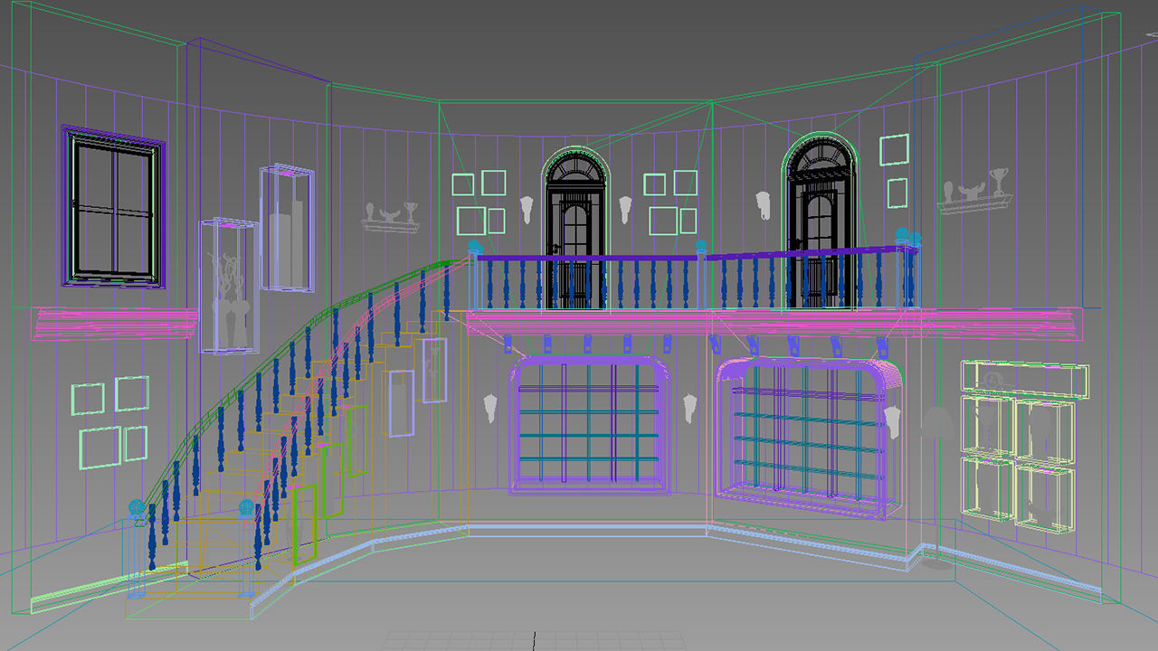 Comedy nights with Kapil set design in 3d 3D model_1