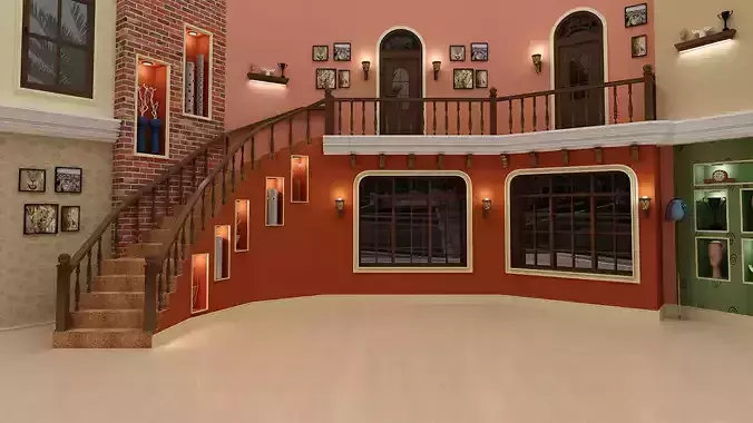 Comedy nights with Kapil set design in 3d 3D model