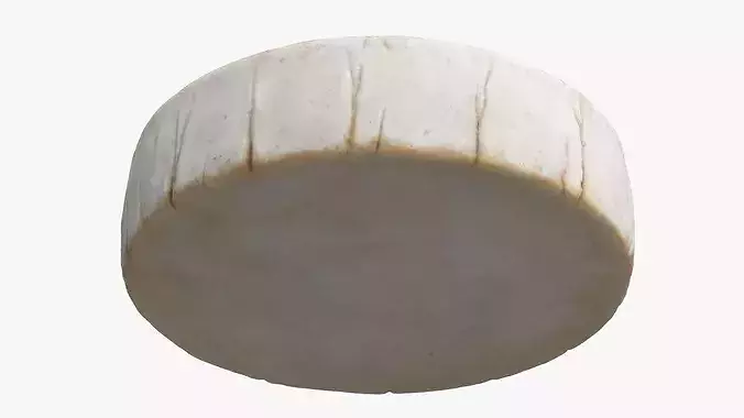 Brie Cheese Wheel Whole Round 3D model 5