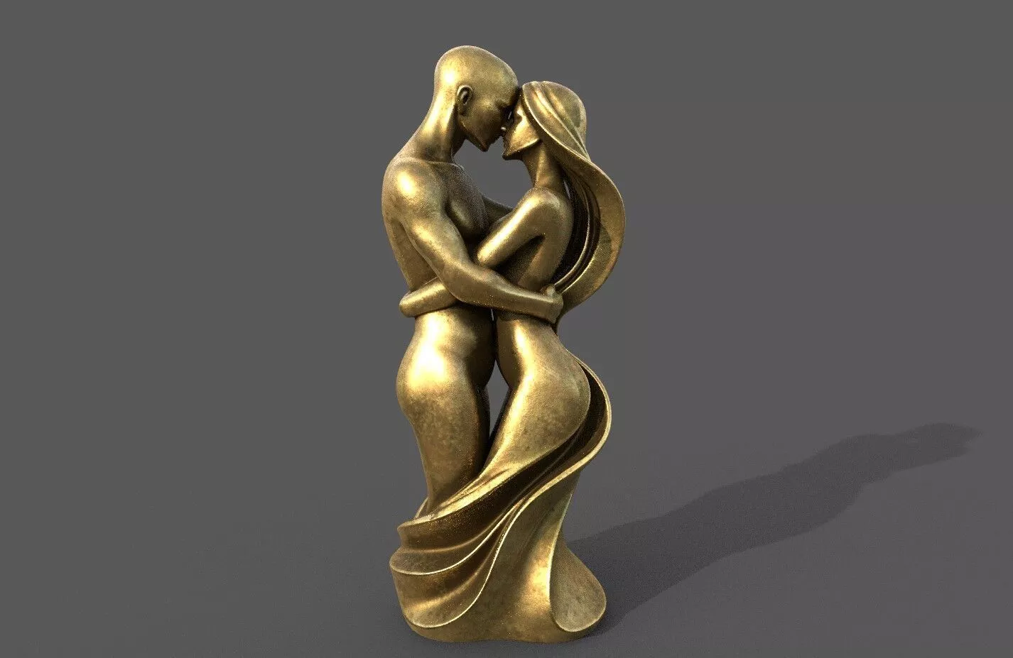 modern Couple statue 3D model 3D model