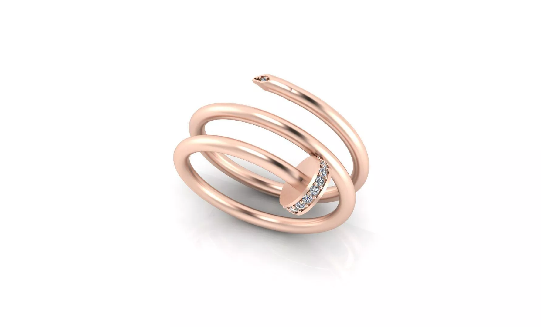 nail jewelry ring 3D print model