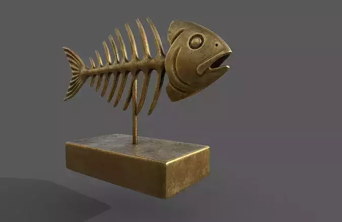 fishbone sculpture 3D model 3D model 6