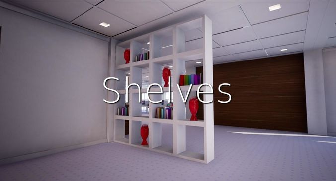 Shelves SHC Quick Office LM Low-poly 3D model