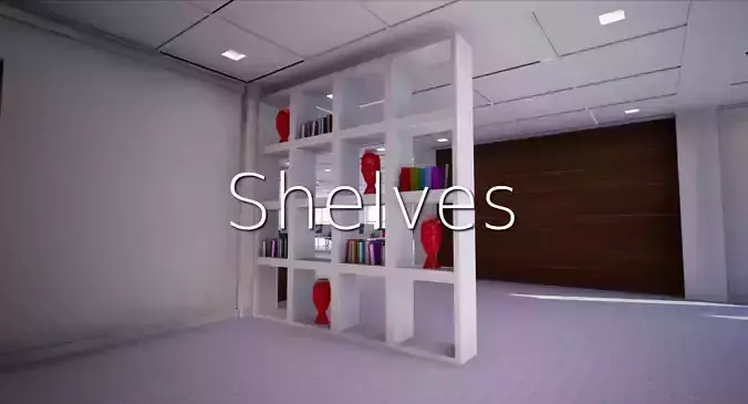 Shelves SHC Quick Office LM Low-poly 3D model