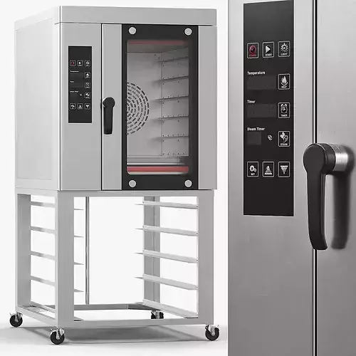 Commercial Convection Oven with Mobile Stand 3D model