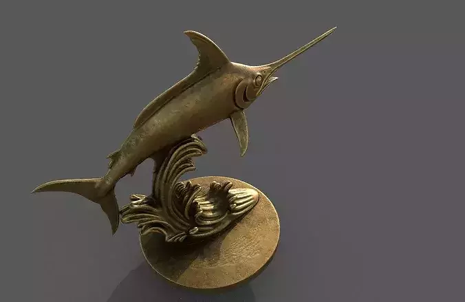swordfish statue 3D model 3D model 6
