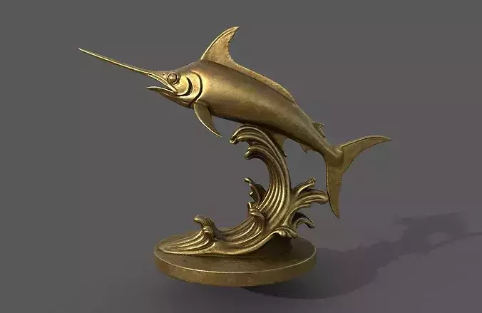 swordfish statue 3D model 3D model 2