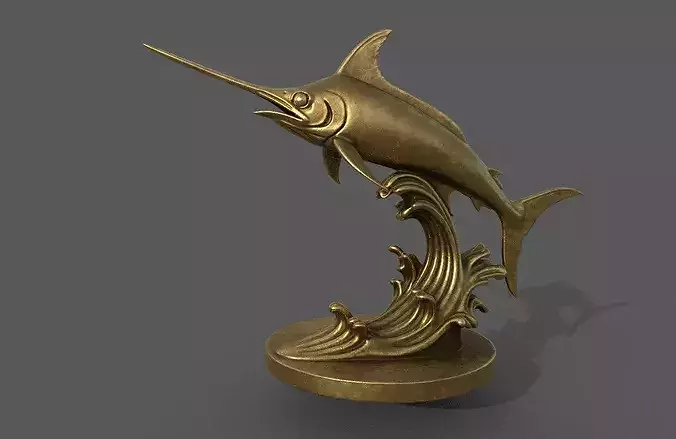 swordfish statue 3D model 3D model
