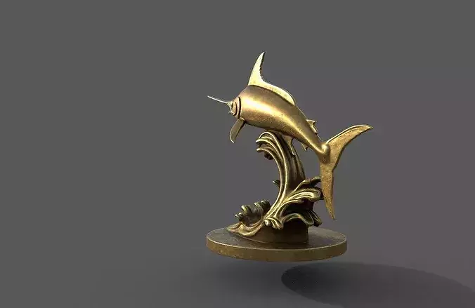 swordfish statue 3D model 3D model 4