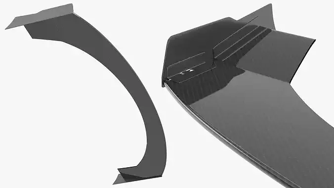 Voltex Aero Spoiler with Diffuser Elements Set 3D model 5