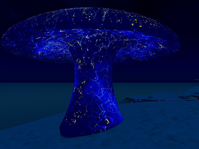 Alien or Fantasy Glowing Mushroom